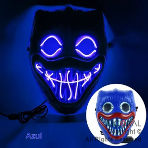 MASCARA HUGGY WUGGY POPPY LUMINOSO LED NEON X 1